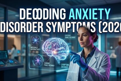 A conceptual illustration of a calm mind in a storm, representing the management of anxiety symptoms